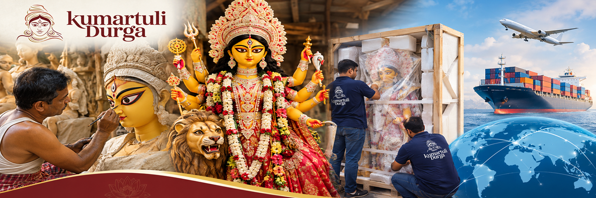 From Kumartuli to the World: How Maa Durga Fiberglass Idols Are Crafted and Prepared for International Shipping
